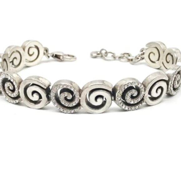 Brighton Sterling Silver Swirl Link Bracelet (RETIRED) - LNC - Picture 1 of 9